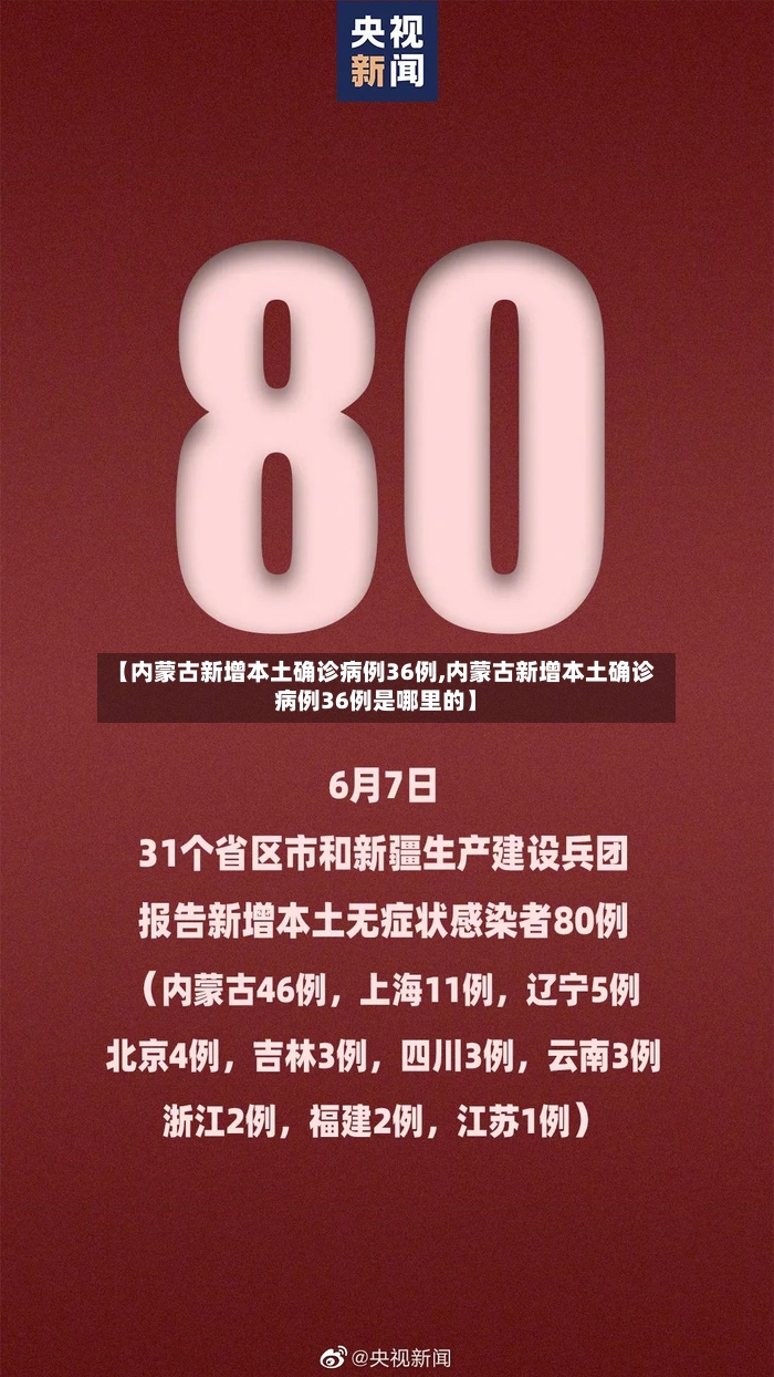 【内蒙古新增本土确诊病例36例,内蒙古新增本土确诊病例36例是哪里的】