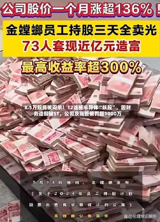 3.5万股民被闷杀！12连板半导体“妖股”	，因财务造假被ST，公司及高管被罚超1000万-第3张图片
