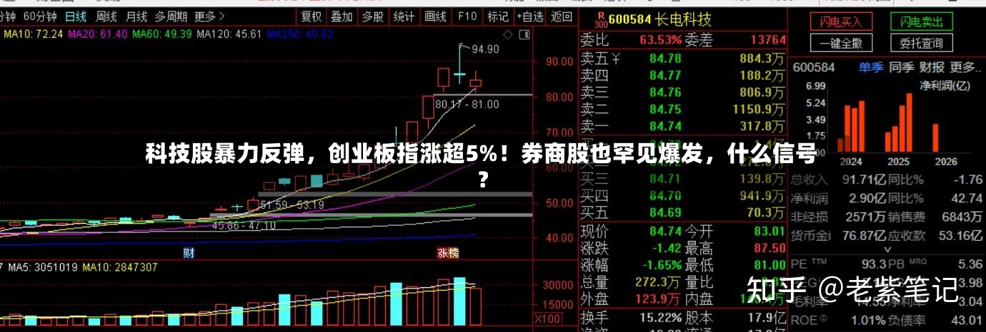 科技股暴力反弹，创业板指涨超5%！券商股也罕见爆发	，什么信号？-第3张图片