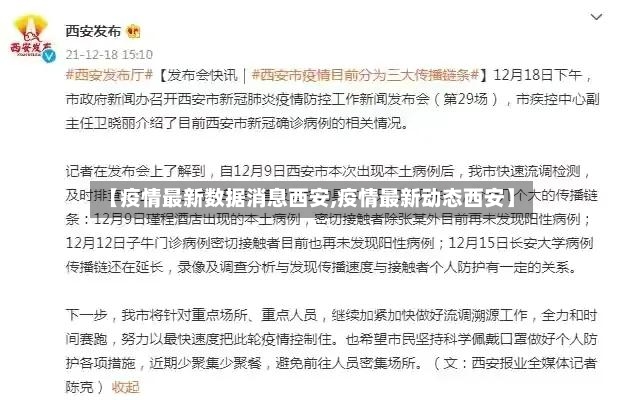 【疫情最新数据消息西安,疫情最新动态西安】