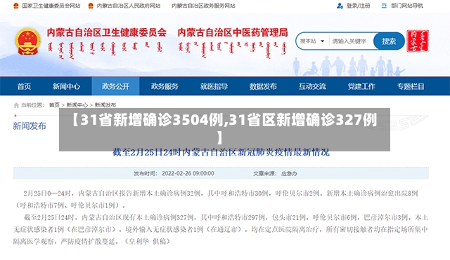 【31省新增确诊3504例,31省区新增确诊327例】-第2张图片