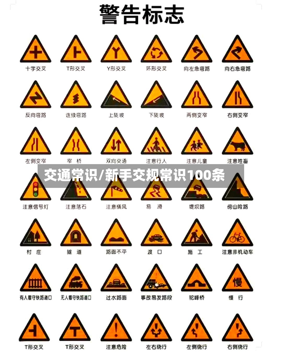 交通常识/新手交规常识100条