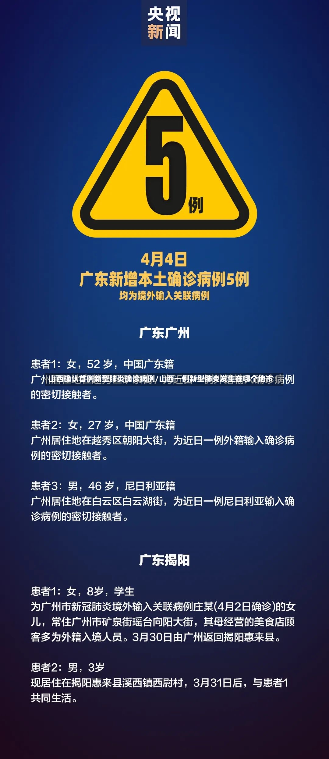 山西确认首例新型肺炎确诊病例/山西一例新型肺炎发生在哪个地市