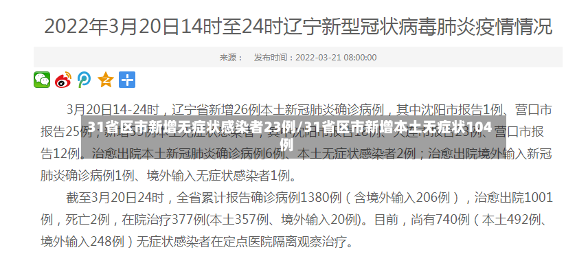 31省区市新增无症状感染者23例/31省区市新增本土无症状104例-第3张图片