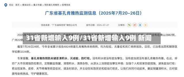 31省新增输入9例/31省新增输入9例 新闻-第2张图片