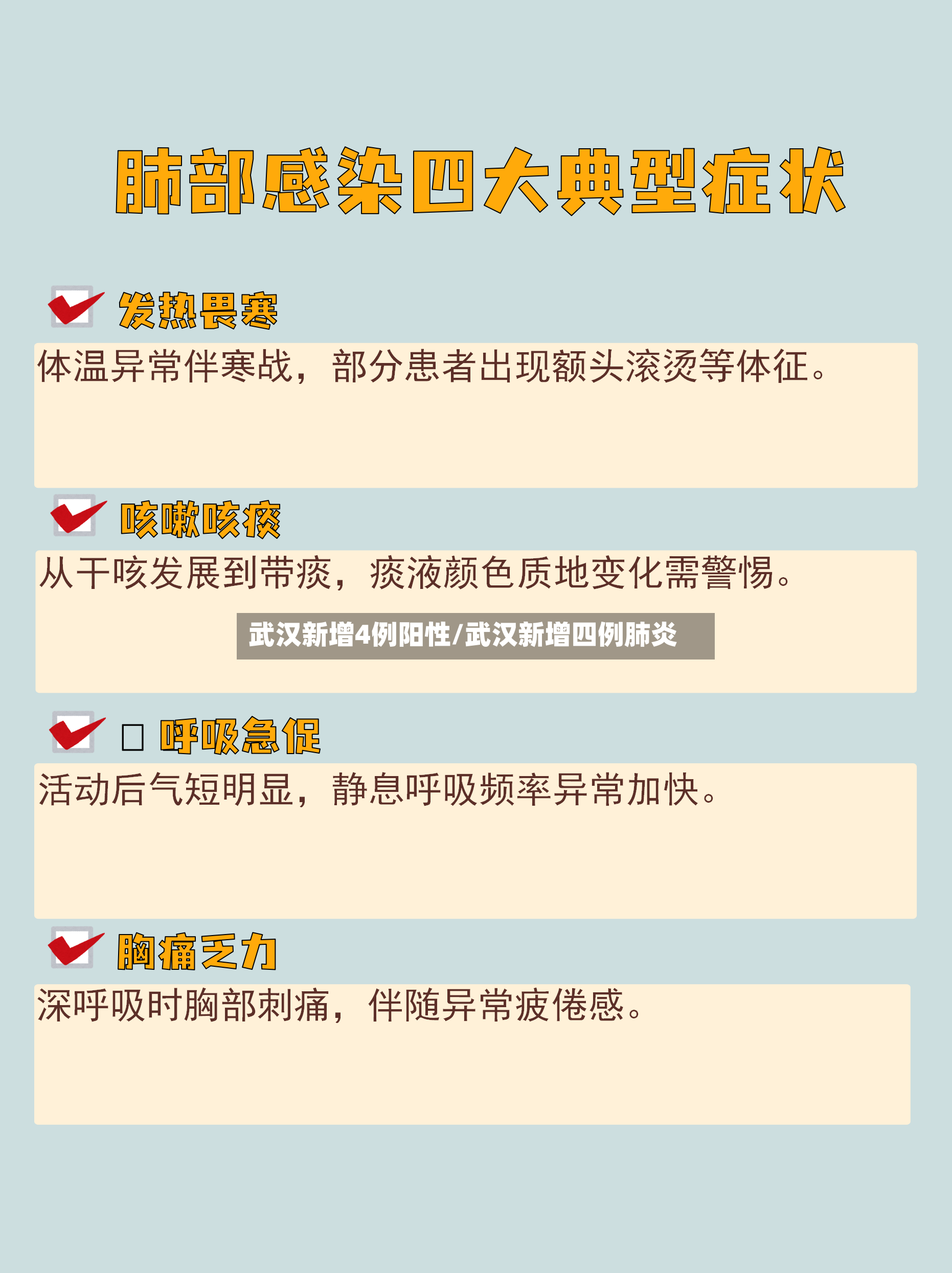 武汉新增4例阳性/武汉新增四例肺炎