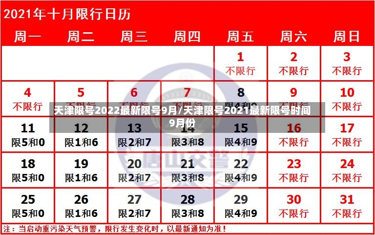 天津限号2022最新限号9月/天津限号2021最新限号时间9月份