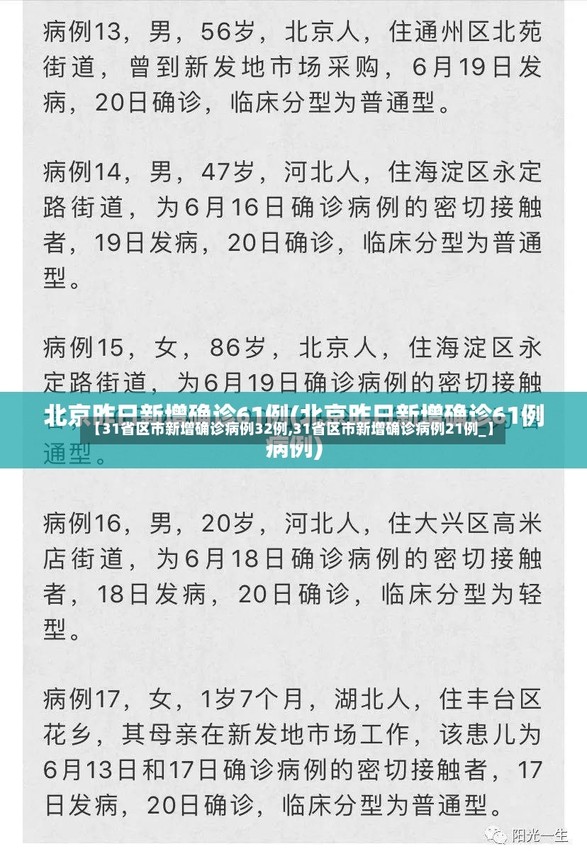 【31省区市新增确诊病例32例,31省区市新增确诊病例21例_】