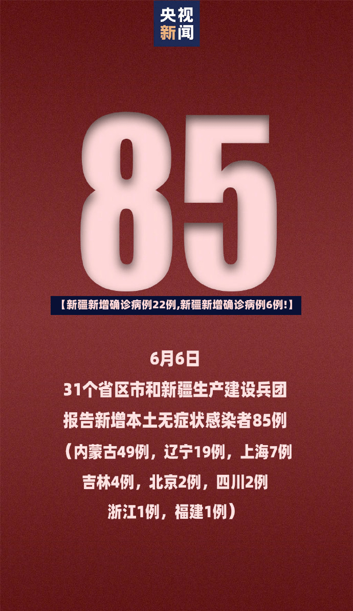 【新疆新增确诊病例22例,新疆新增确诊病例6例!】-第2张图片