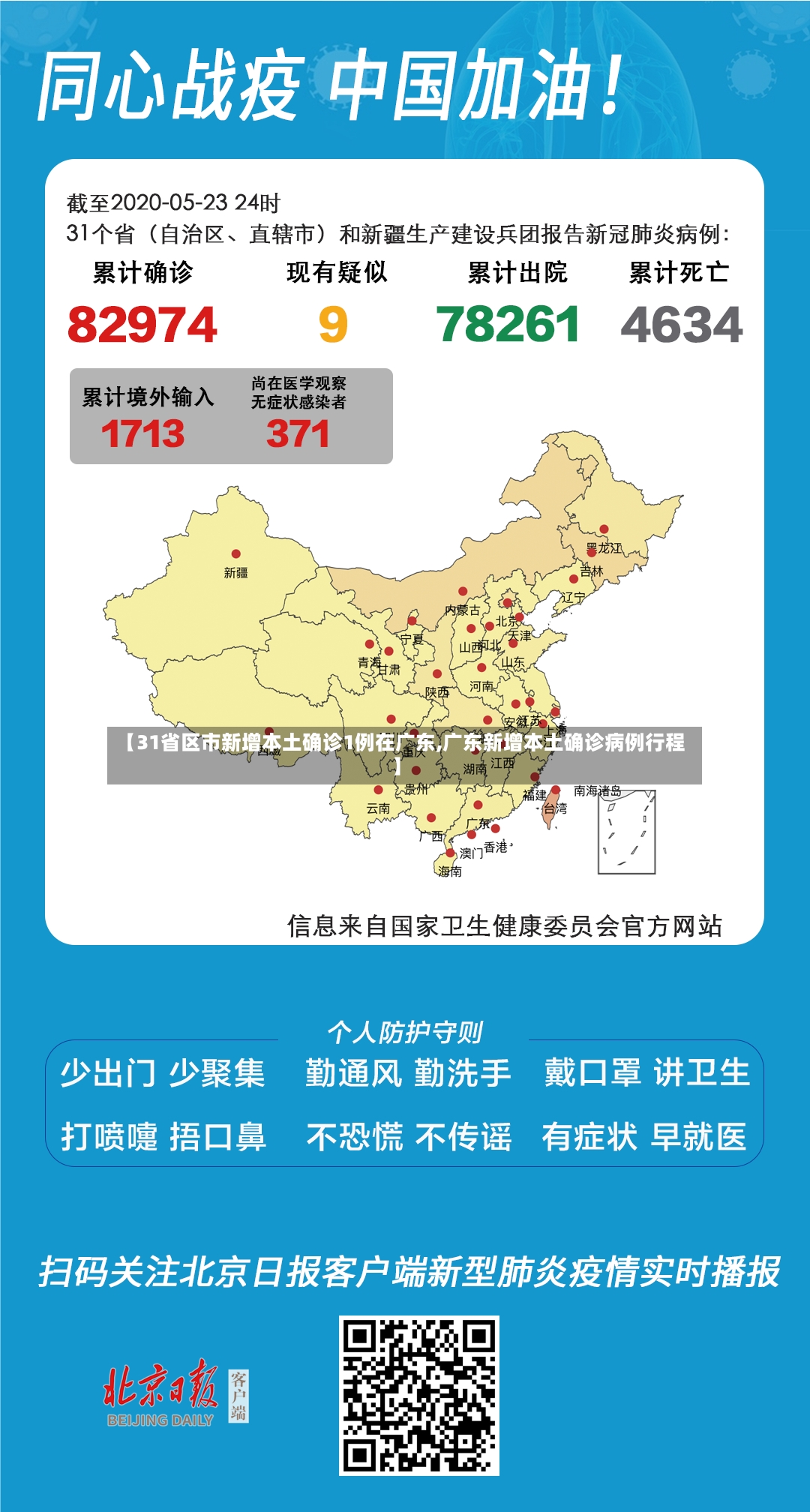 【31省区市新增本土确诊1例在广东,广东新增本土确诊病例行程】-第2张图片