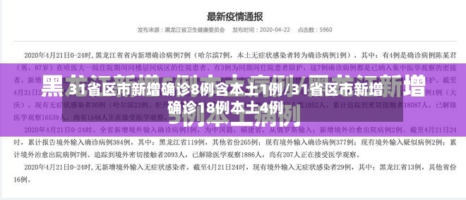 31省区市新增确诊8例含本土1例/31省区市新增确诊18例本土4例-第3张图片
