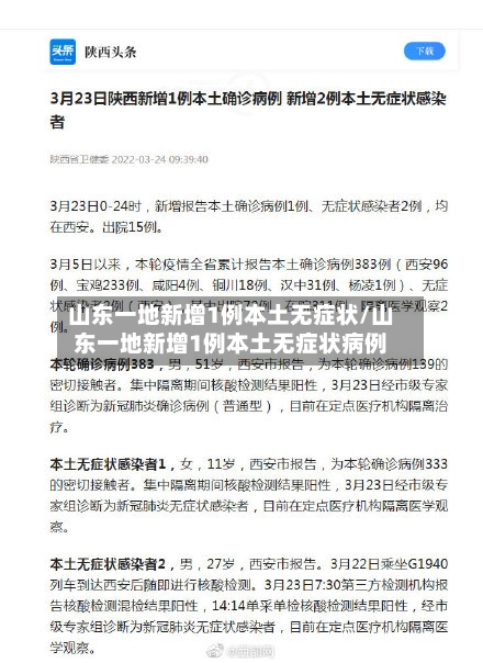 山东一地新增1例本土无症状/山东一地新增1例本土无症状病例-第3张图片