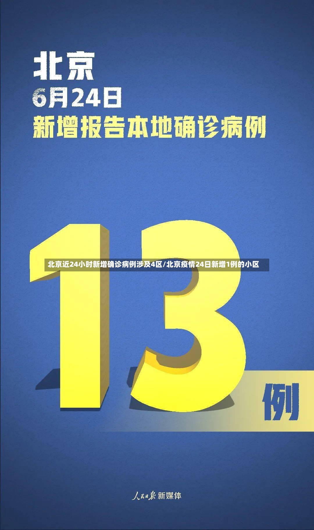 北京近24小时新增确诊病例涉及4区/北京疫情24日新增1例的小区-第2张图片