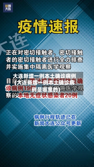 大连新增一例本土确诊病例(大连新增一例本土确诊病例是哪里的)-第2张图片