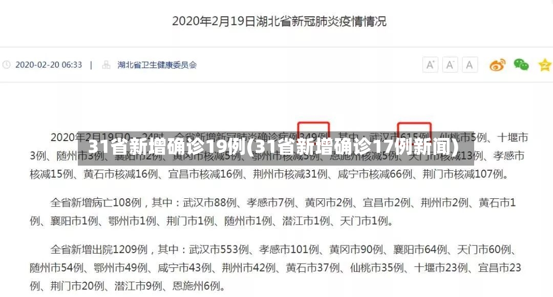 31省新增确诊19例(31省新增确诊17例新闻)-第2张图片