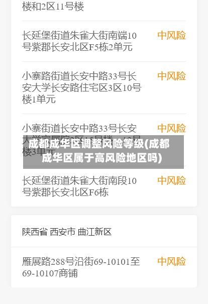 成都成华区调整风险等级(成都成华区属于高风险地区吗)-第2张图片