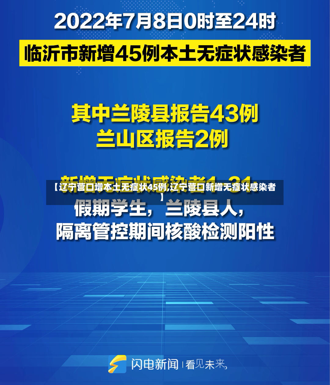 【辽宁营口增本土无症状45例,辽宁营口新增无症状感染者】-第2张图片