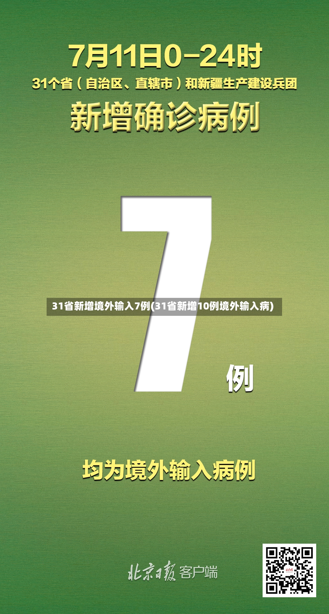 31省新增境外输入7例(31省新增10例境外输入病)-第3张图片
