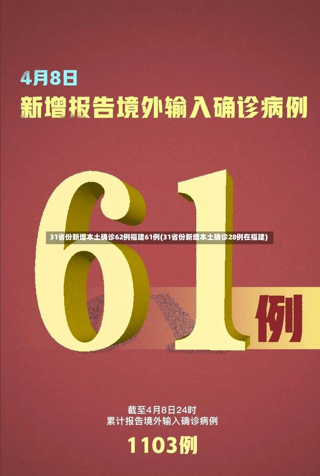 31省份新增本土确诊62例福建61例(31省份新增本土确诊28例在福建)-第2张图片