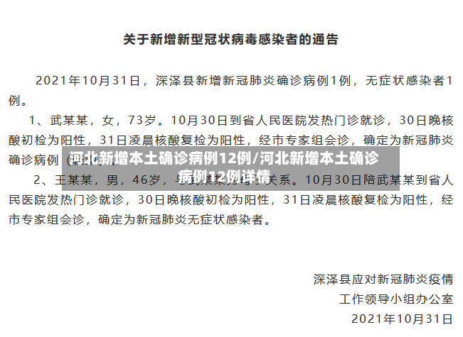 河北新增本土确诊病例12例/河北新增本土确诊病例12例详情-第2张图片