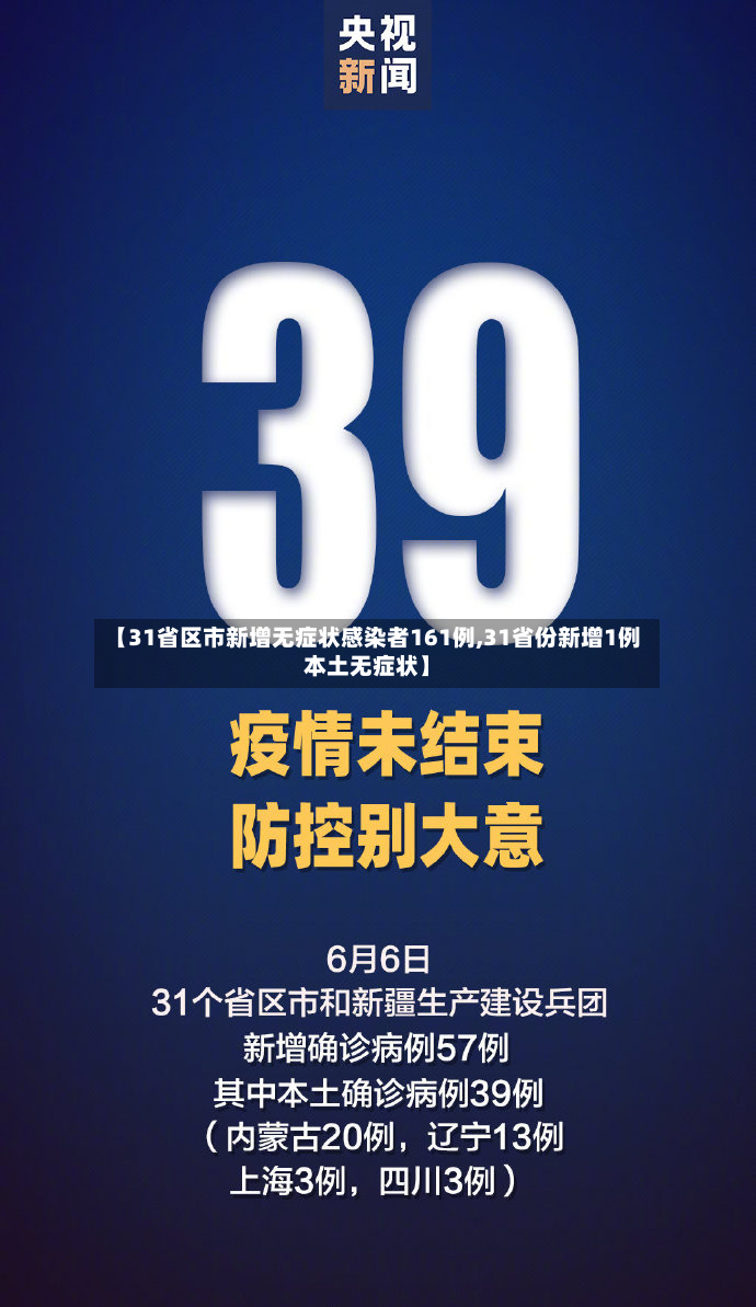 【31省区市新增无症状感染者161例,31省份新增1例本土无症状】-第2张图片