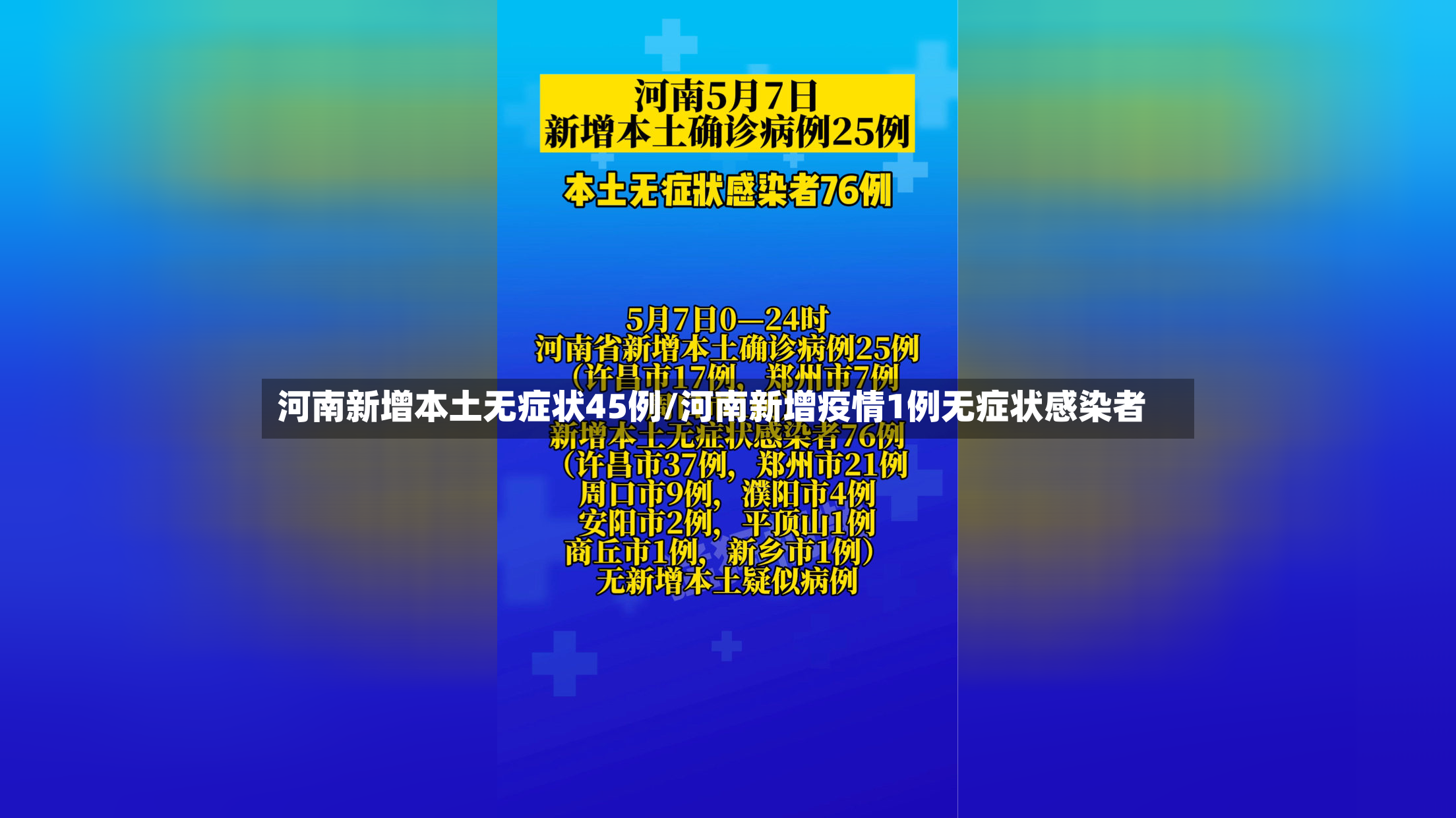 河南新增本土无症状45例/河南新增疫情1例无症状感染者-第3张图片