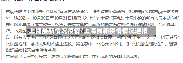 上海最新情况疫情/上海最新疫情情况通报-第3张图片