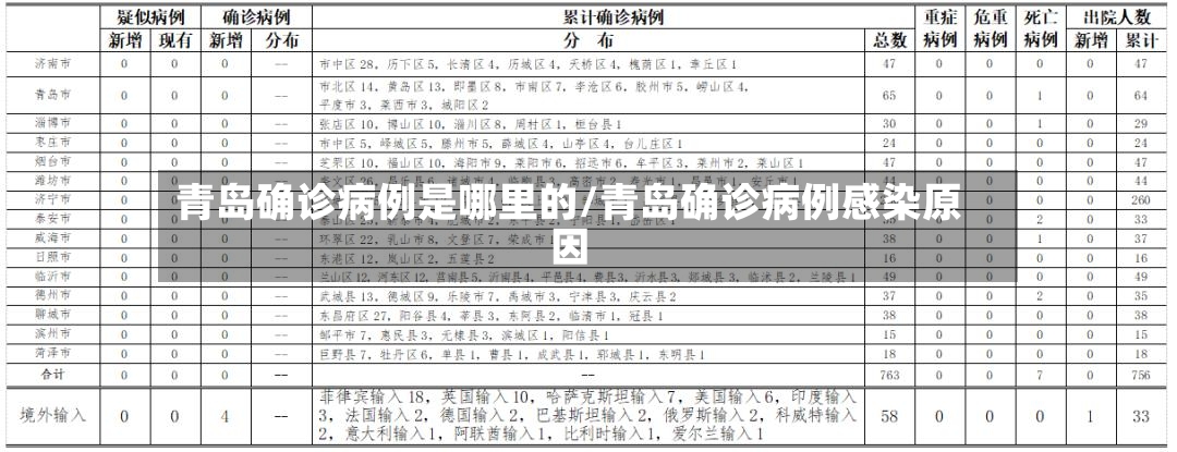青岛确诊病例是哪里的/青岛确诊病例感染原因-第2张图片