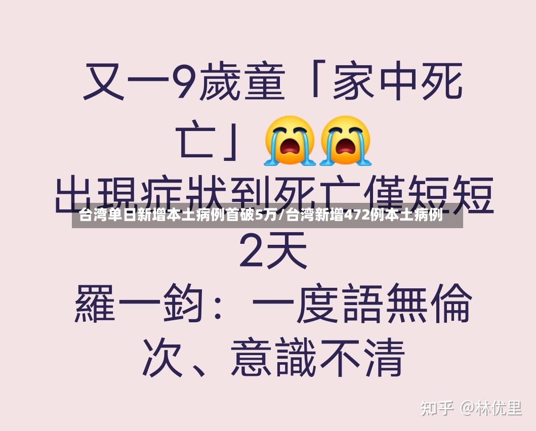 台湾单日新增本土病例首破5万/台湾新增472例本土病例