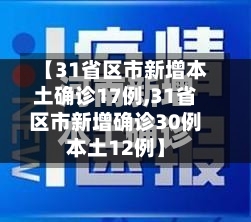 【31省区市新增本土确诊17例,31省区市新增确诊30例本土12例】-第2张图片