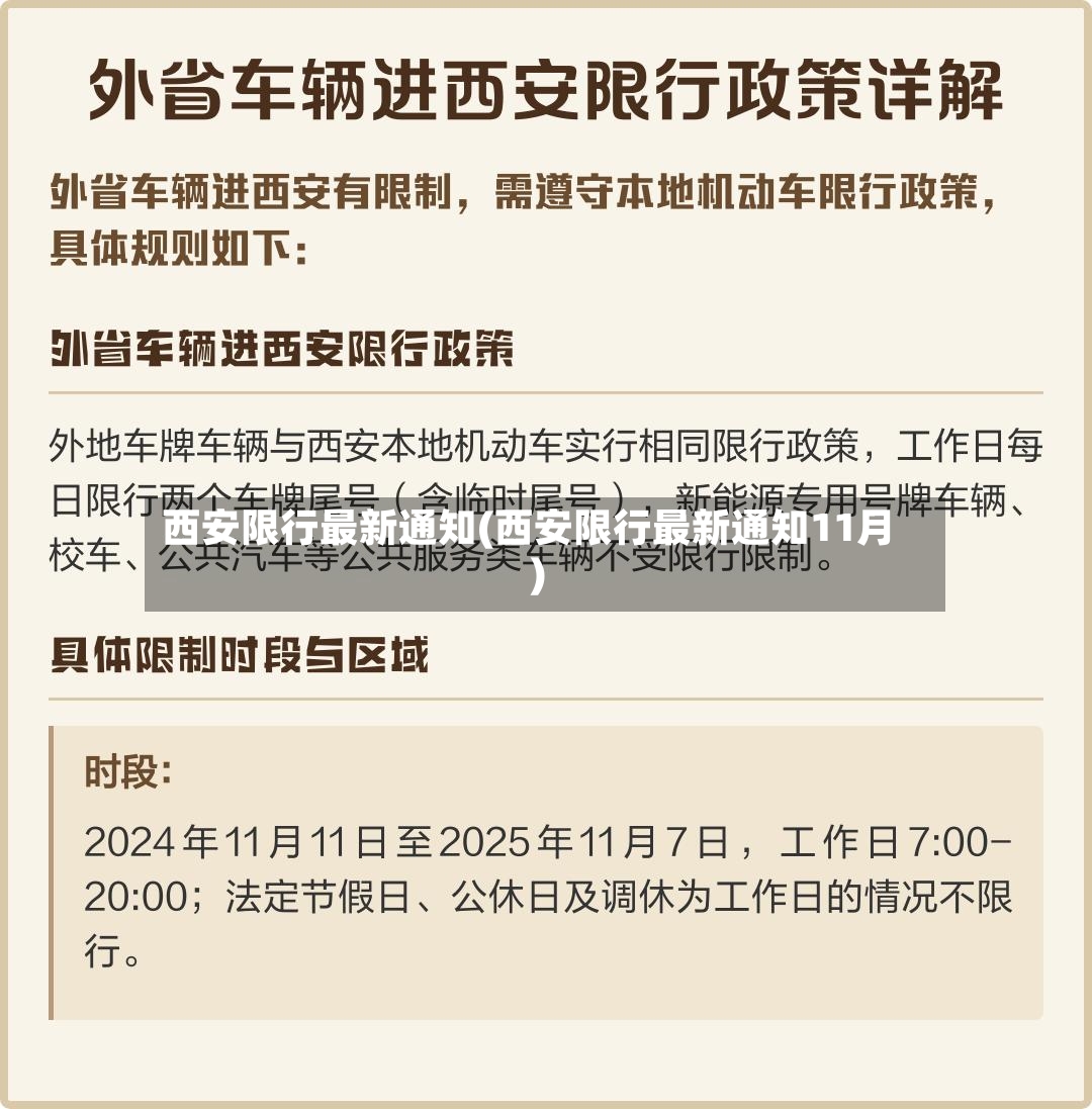 西安限行最新通知(西安限行最新通知11月)-第3张图片
